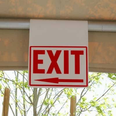EXIT SIGN (NO LIGHT)